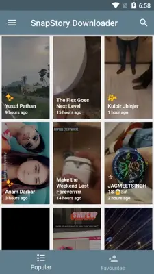 SnapStory Downloader android App screenshot 0